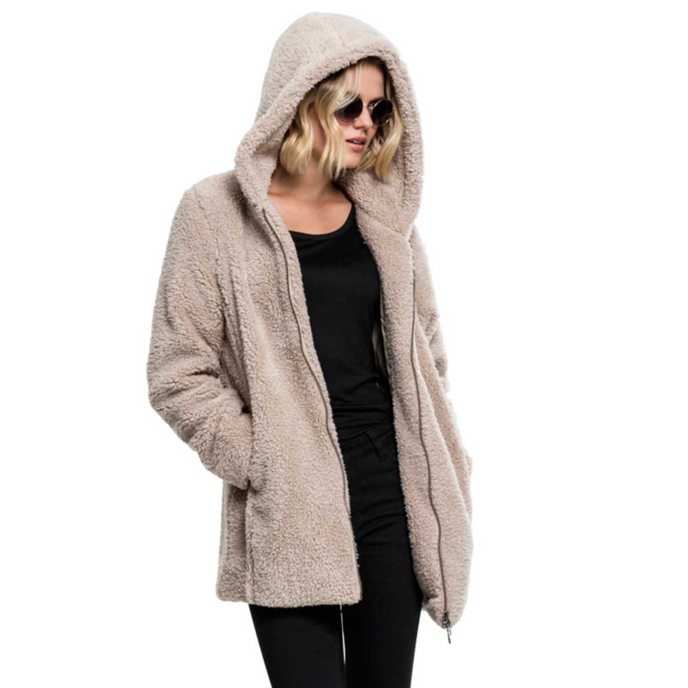 Urban Classics Urban Classics Winter coat Sherpa Teddy Beige Urban Classics Urban Classics Winter coat Sherpa Teddy Beige